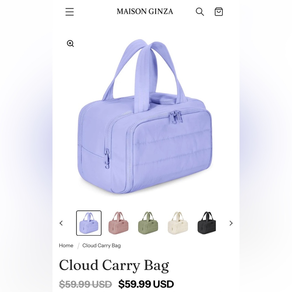 Maison Ginza large capacity cloud carry bag. NEVER OPENED.